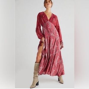 Free People Mirage Paisley Maxi Dress Sz-2